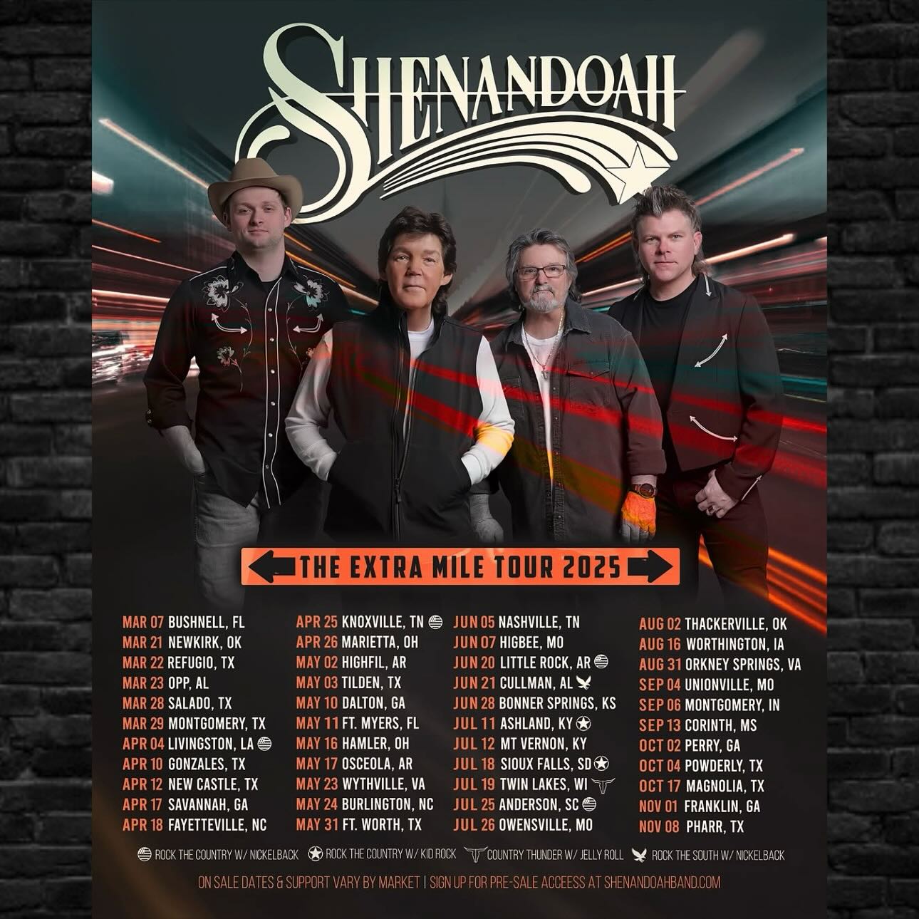 Shenandoah Tour Poster